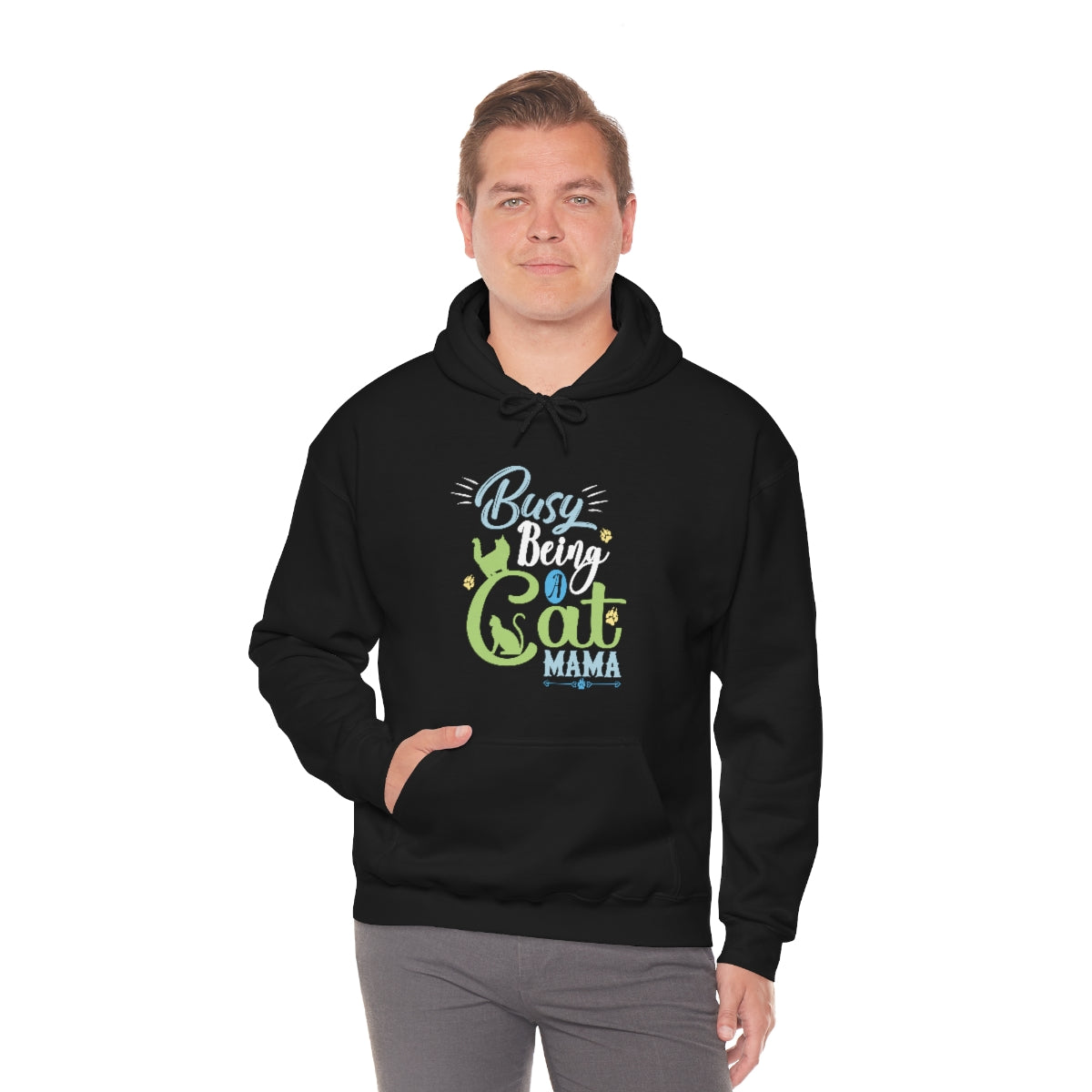 Busy Being a Cat Mama Unisex Heavy Blend™ Hoodie