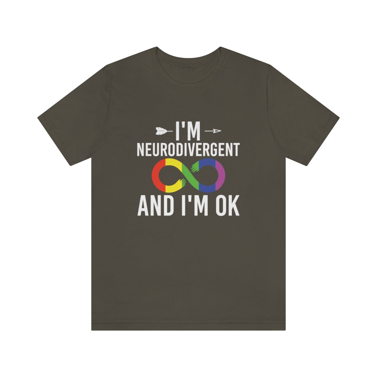 I'm Neurodivergent and I'm Ok Unisex Jersey Short Sleeve T-Shirt