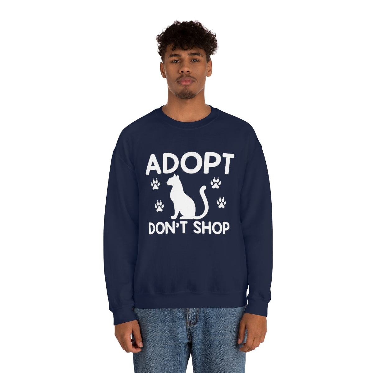 Adopt Don't Shop Animal Rescue Advocate Unisex Crew Sweatshirt