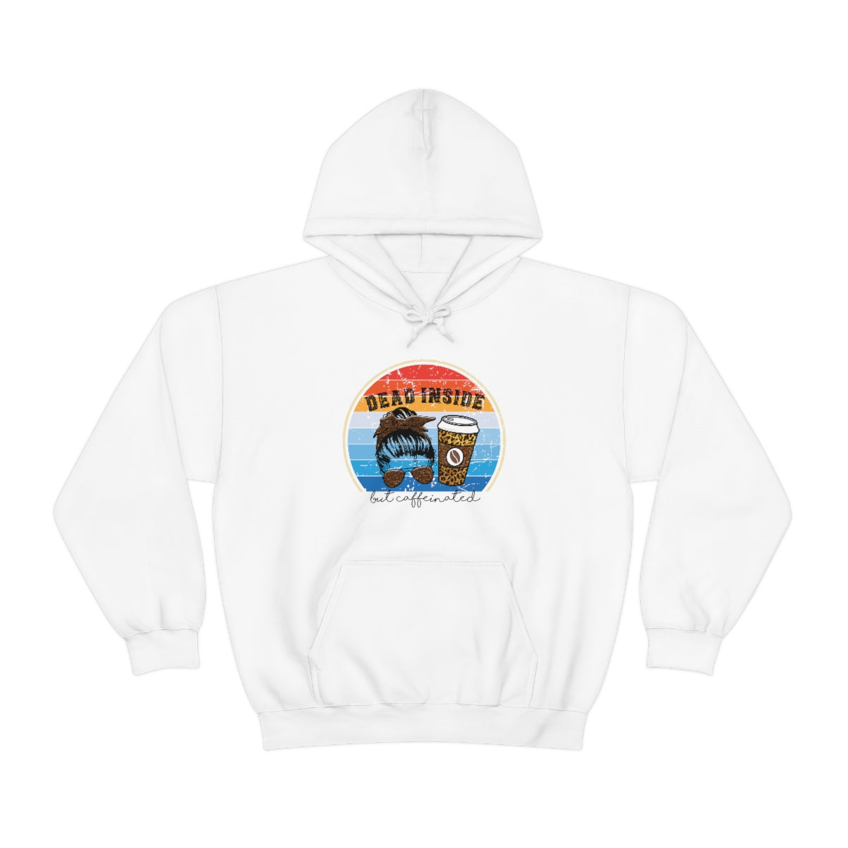 Dead Inside but Caffeinated Funny Unisex Heavy Blend™ Hoodie