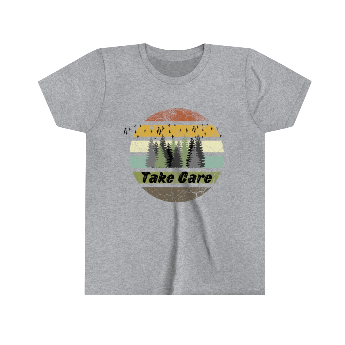 Take Care Hiking Camping Youth Short Sleeve T-Shirt