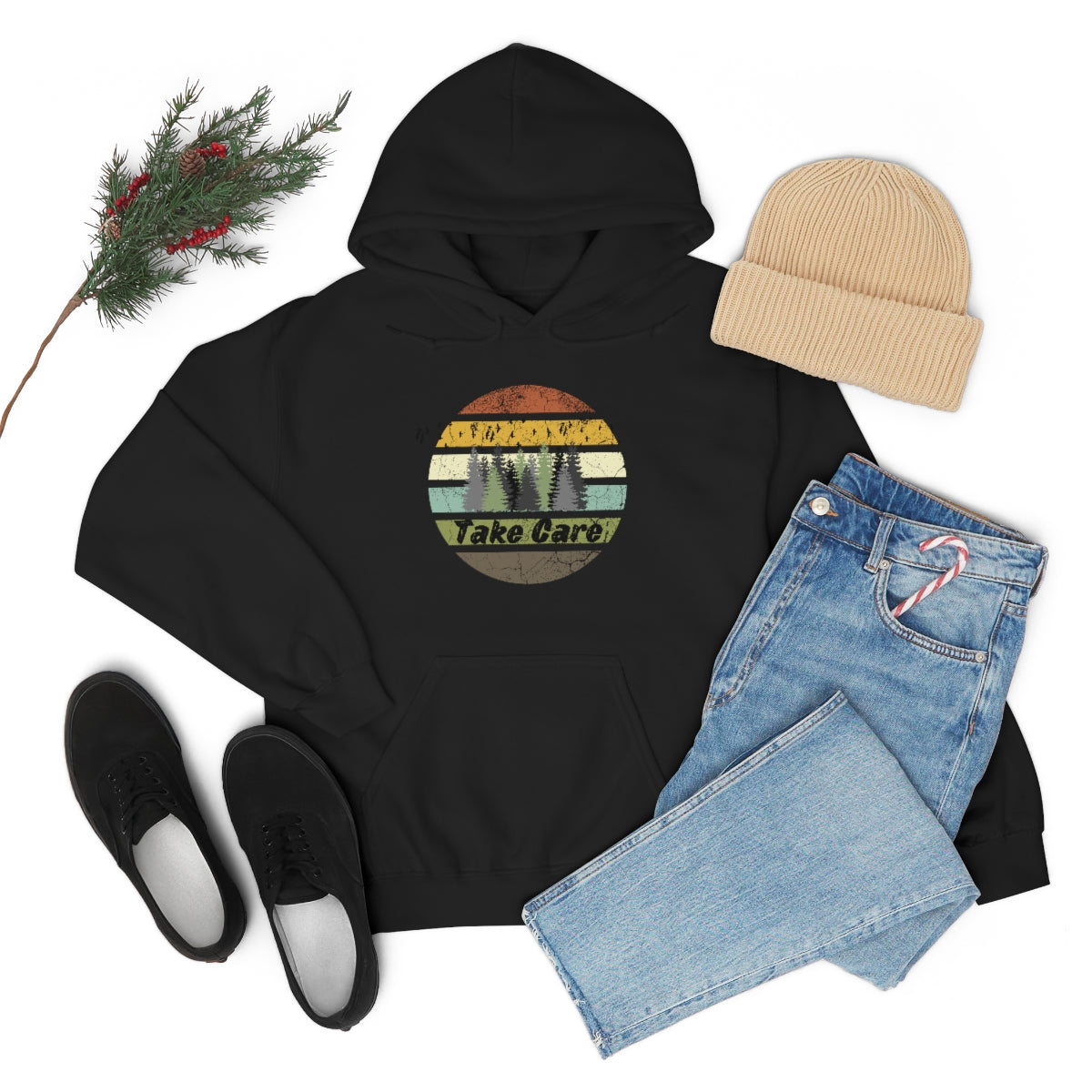 Take Care Hiking Camping Unisex Heavy Blend™ Hoodie