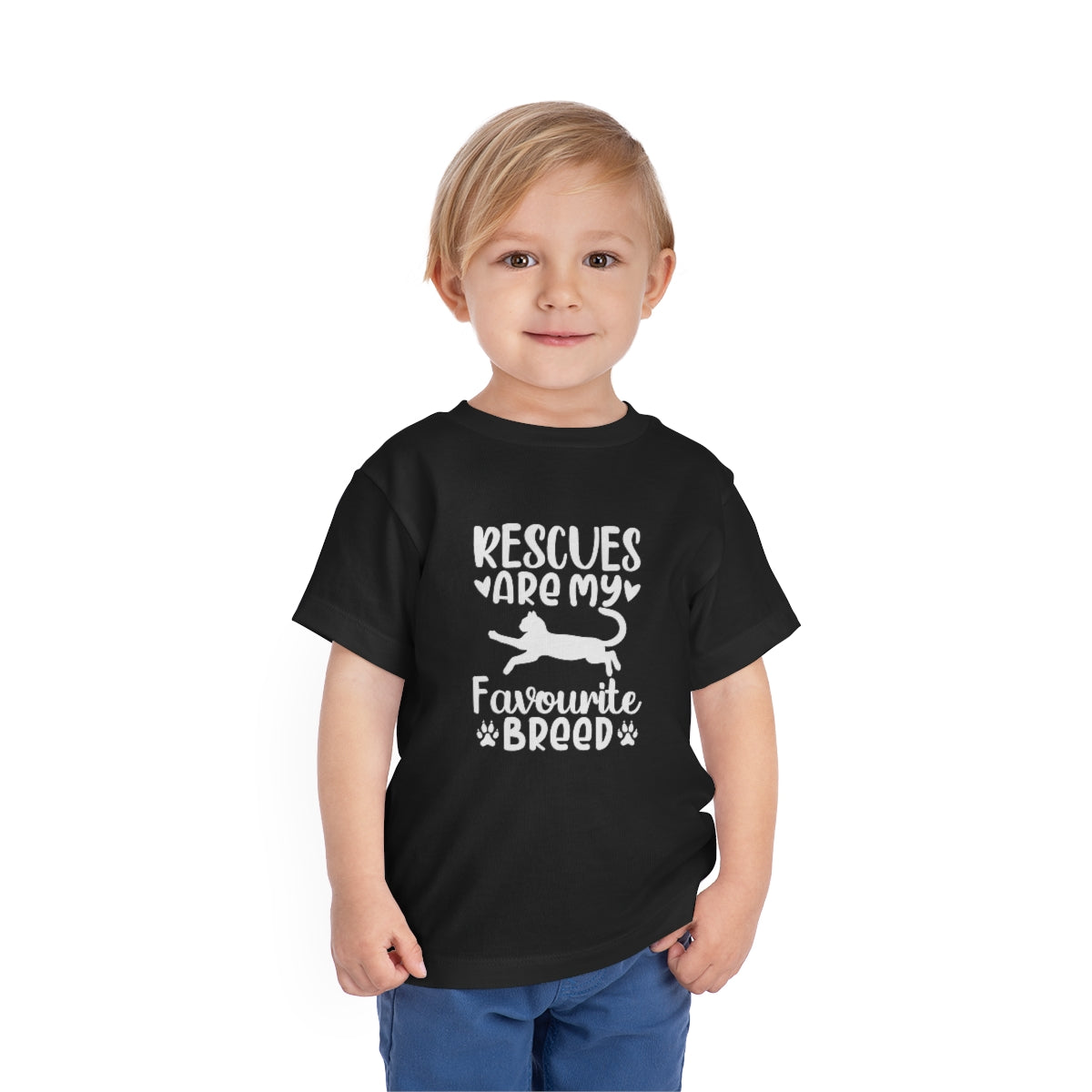 Rescues are My Favourite Breed Toddler Short Sleeve T-Shirt