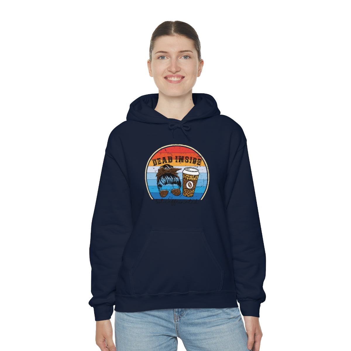 Dead Inside but Caffeinated Funny Unisex Heavy Blend™ Hoodie