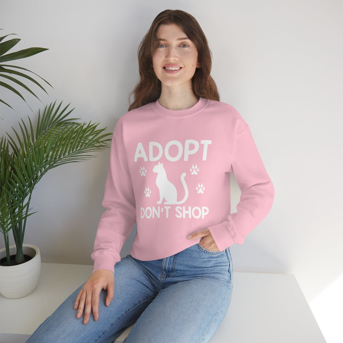 Adopt Don't Shop Animal Rescue Advocate Unisex Crew Sweatshirt