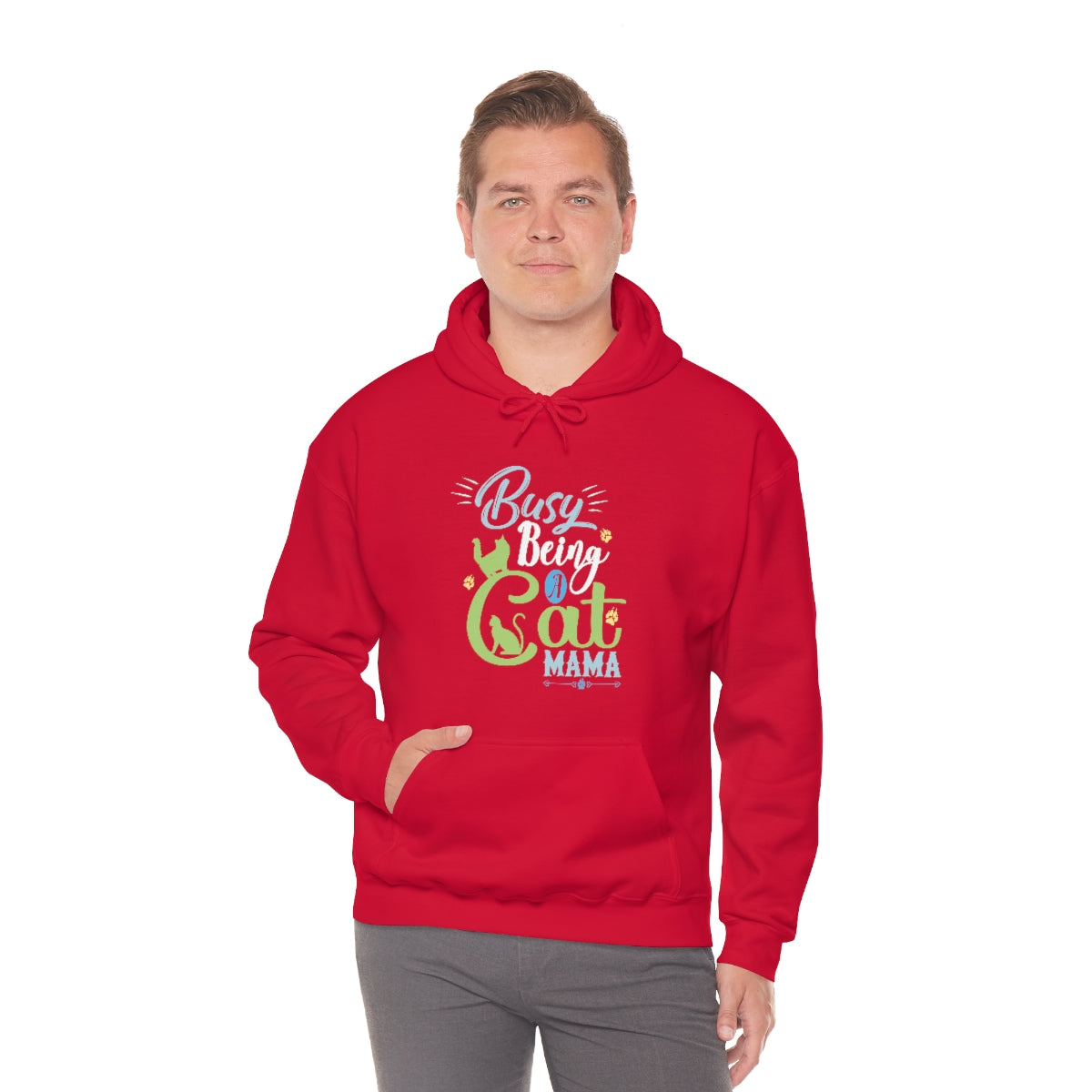 Busy Being a Cat Mama Unisex Heavy Blend™ Hoodie