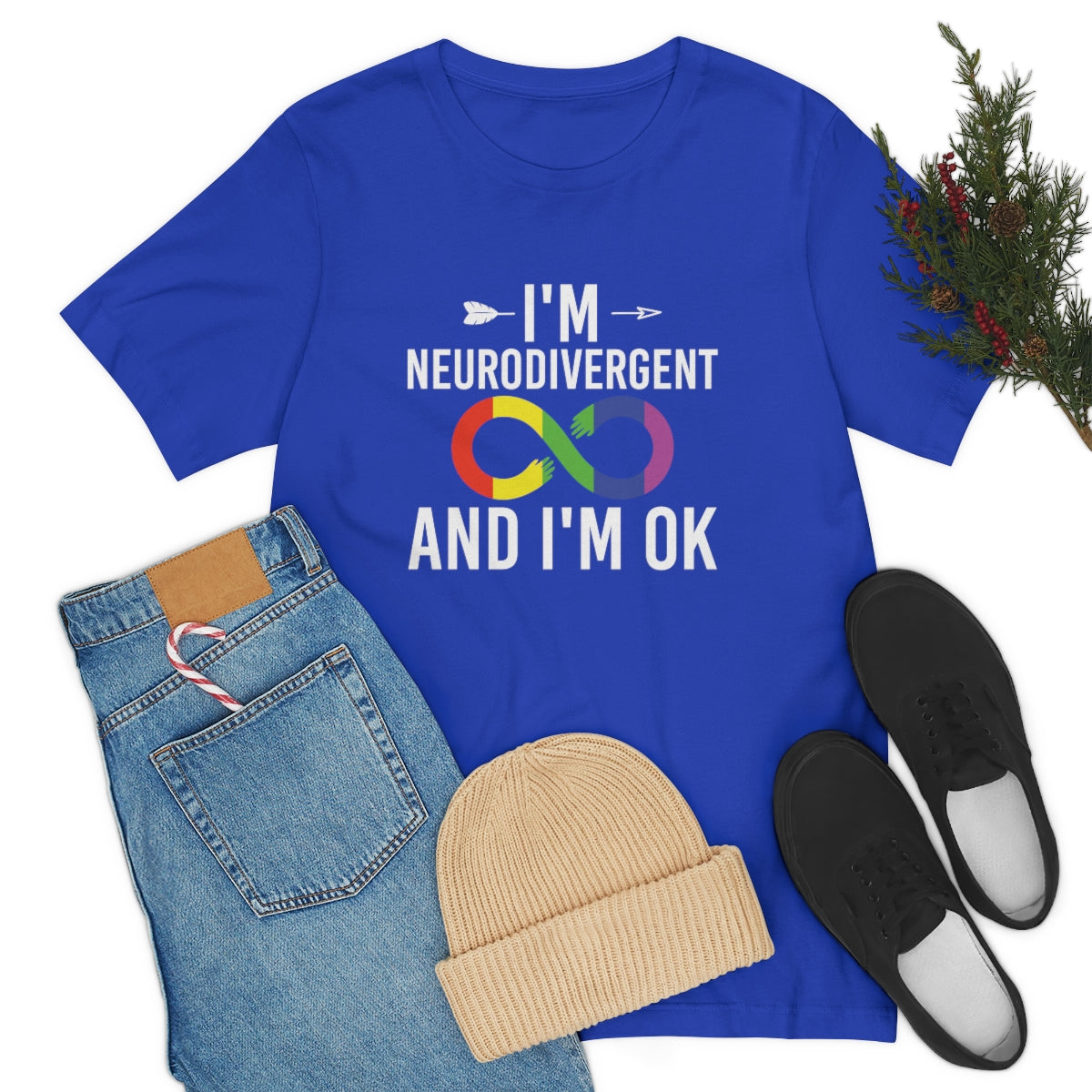 I'm Neurodivergent and I'm Ok Unisex Jersey Short Sleeve T-Shirt