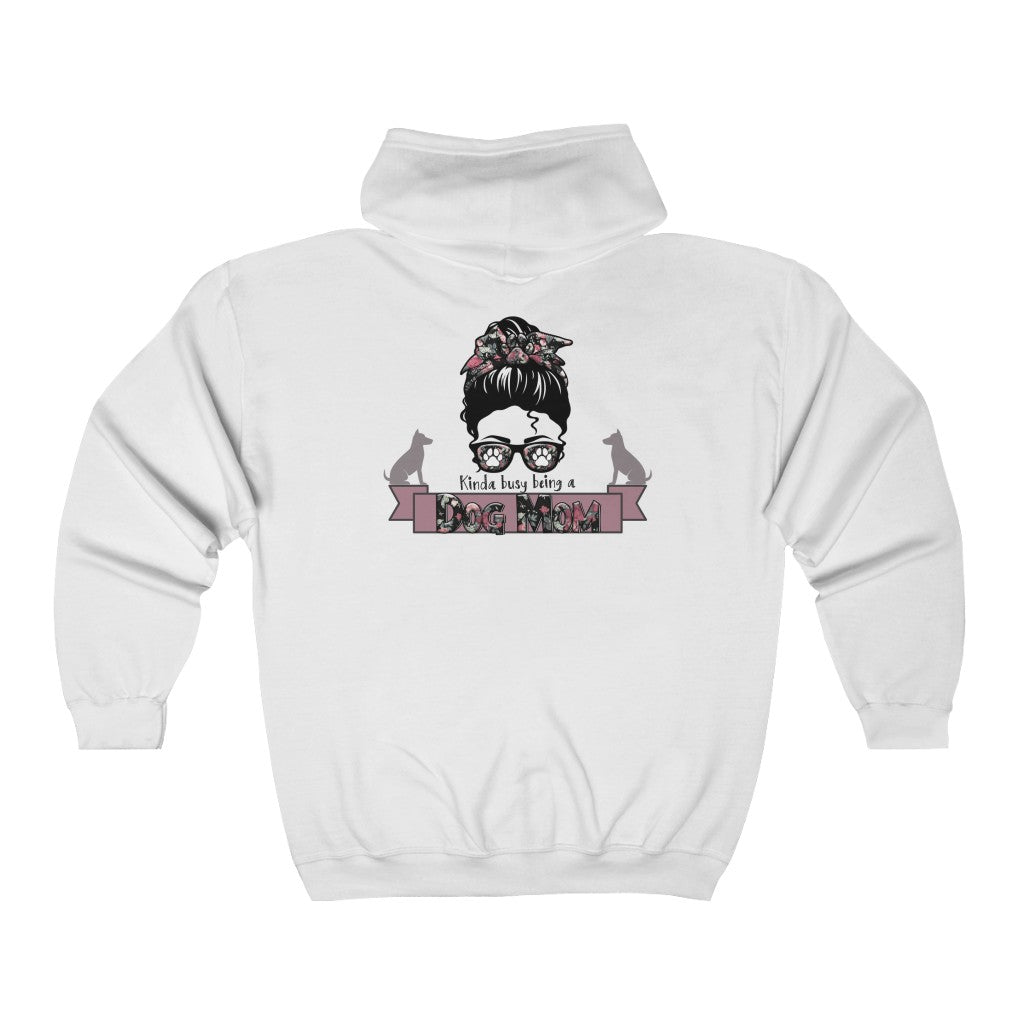 Kinda Busy Being a Dog Mom Dog Lovers Unisex Heavy Blend™ Full Zip Hoodie