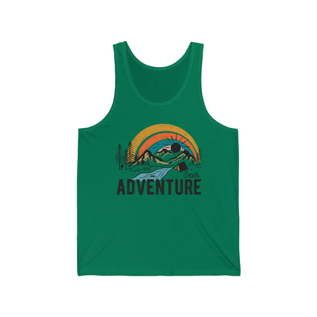 Seek Adventure Hiking Camping Lovers Unisex Jersey Tank Top