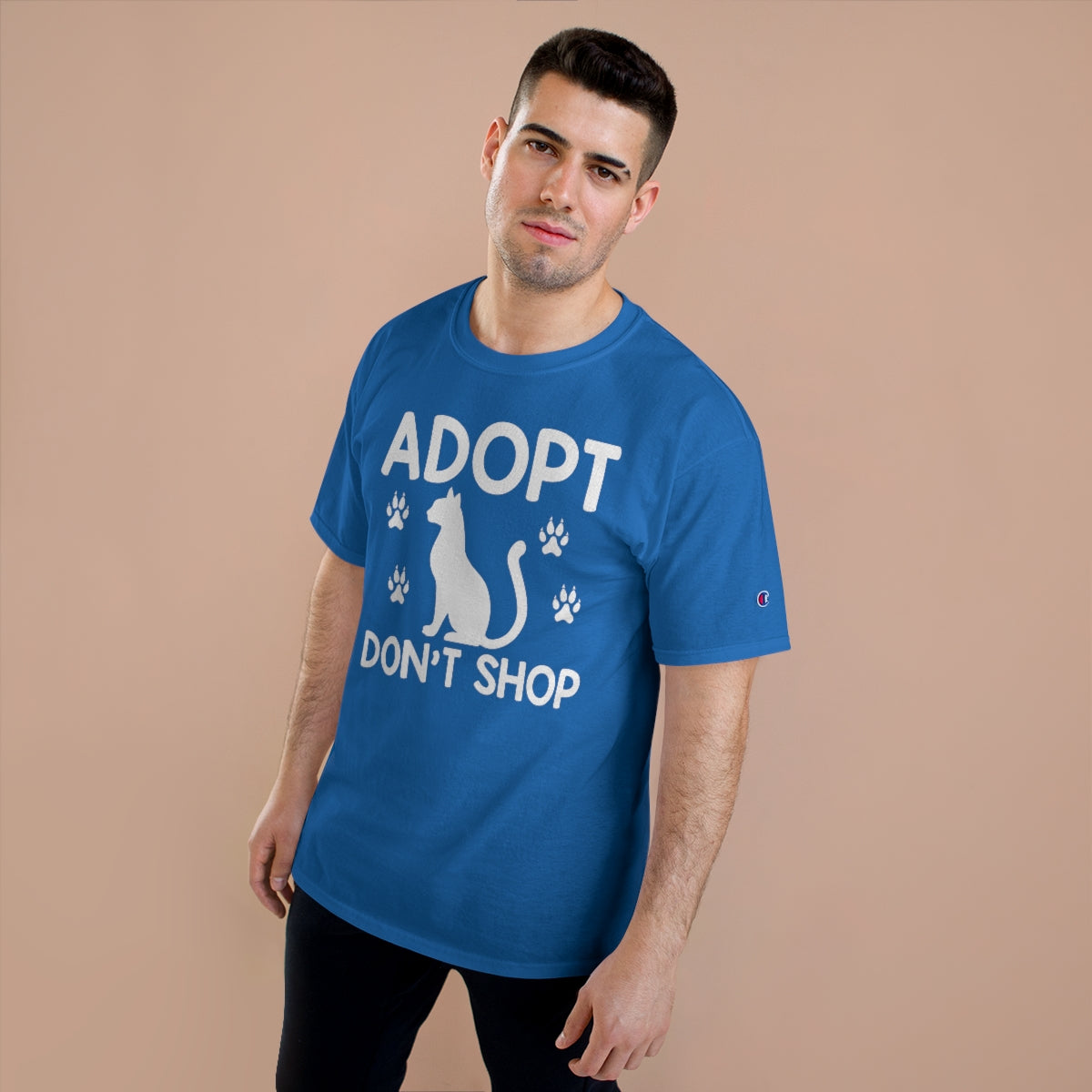 Adopt Don't Shop Animal Tee Advocate Champion Men's Premium T-Shirt