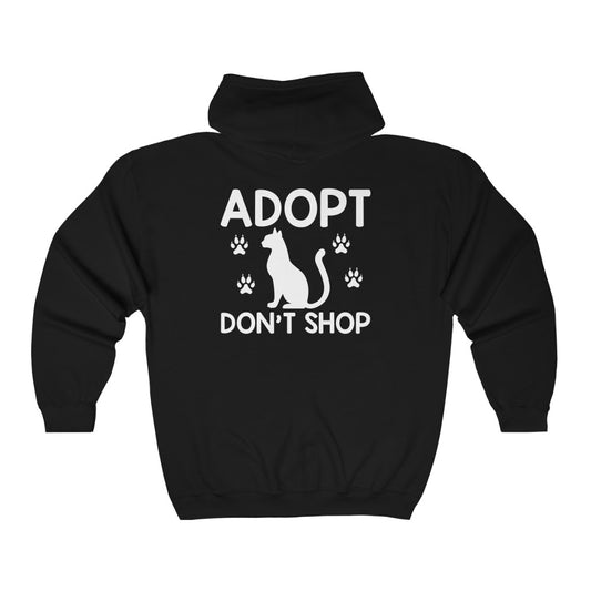 Adopt Don't Shop Animal Rescue Advocate Unisex Heavy Blend™ Full Zip Hoodie