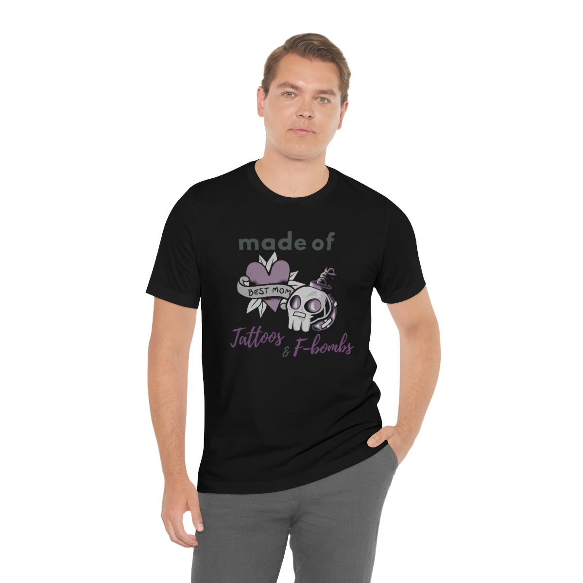 Made of Tattoo and F-bombs Mother's Day Gift Unisex Jersey Short Sleeve T-Shirt