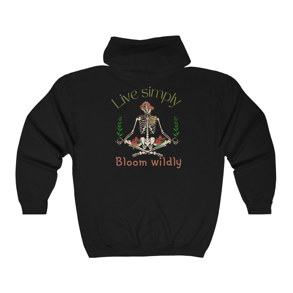 Live Simply Bloom Wildly, Unisex Heavy Blend™ Full Zip Hoodie