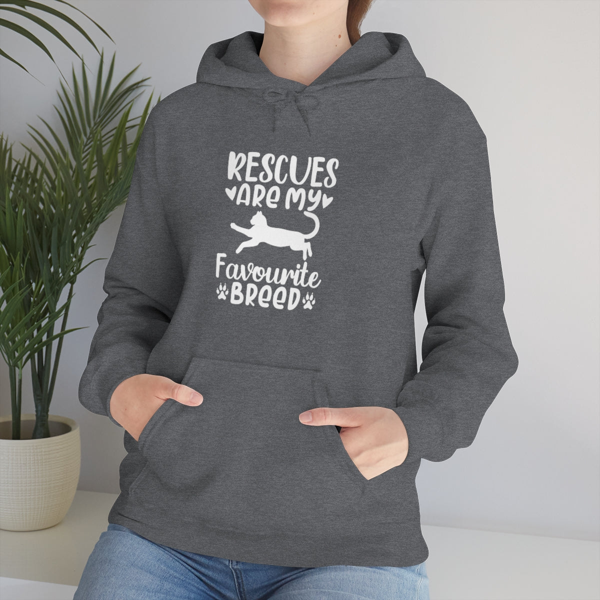 Rescues are My Favourite Breed Unisex Heavy Blend™ Hoodie