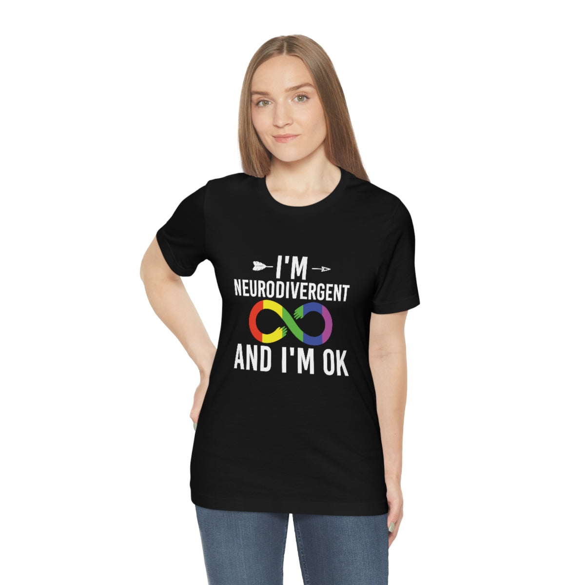 I'm Neurodivergent and I'm Ok Unisex Jersey Short Sleeve T-Shirt