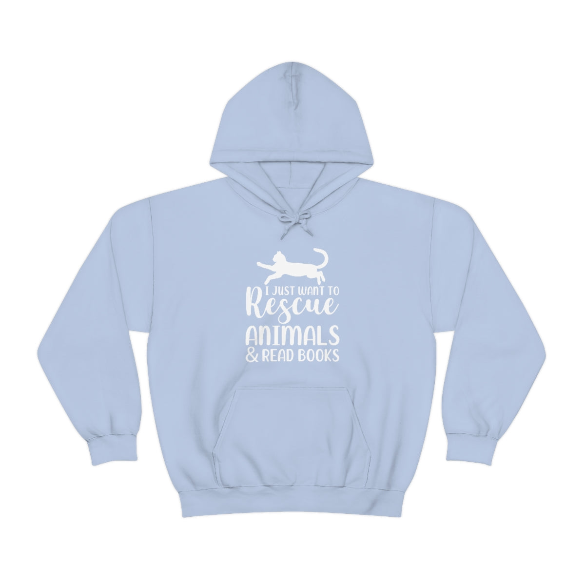 I Just Want to Rescue Animals and Read Books Unisex Heavy Blend™ Hoodie