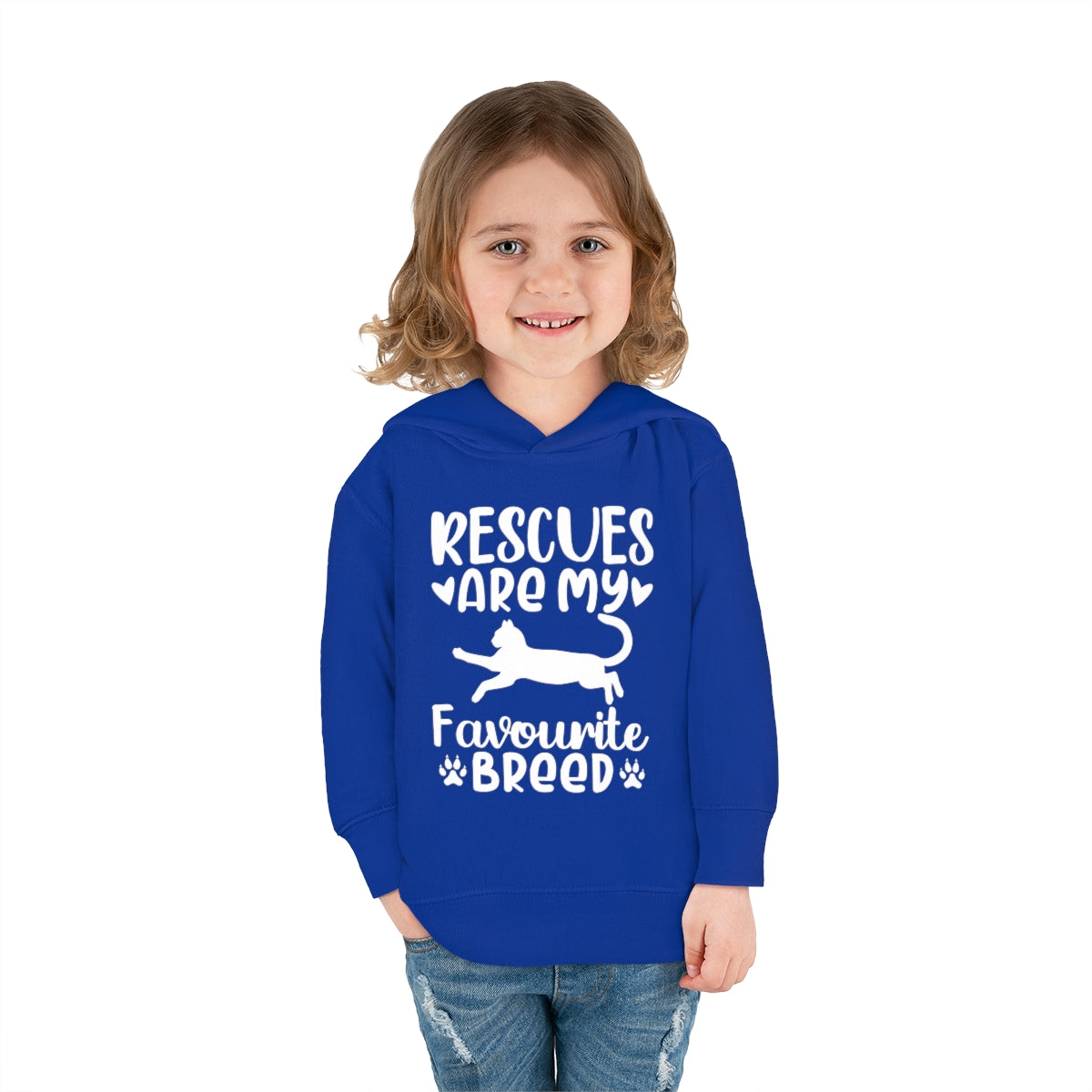 Rescues are My Favourite Breed Toddler Pullover Fleece Hoodie