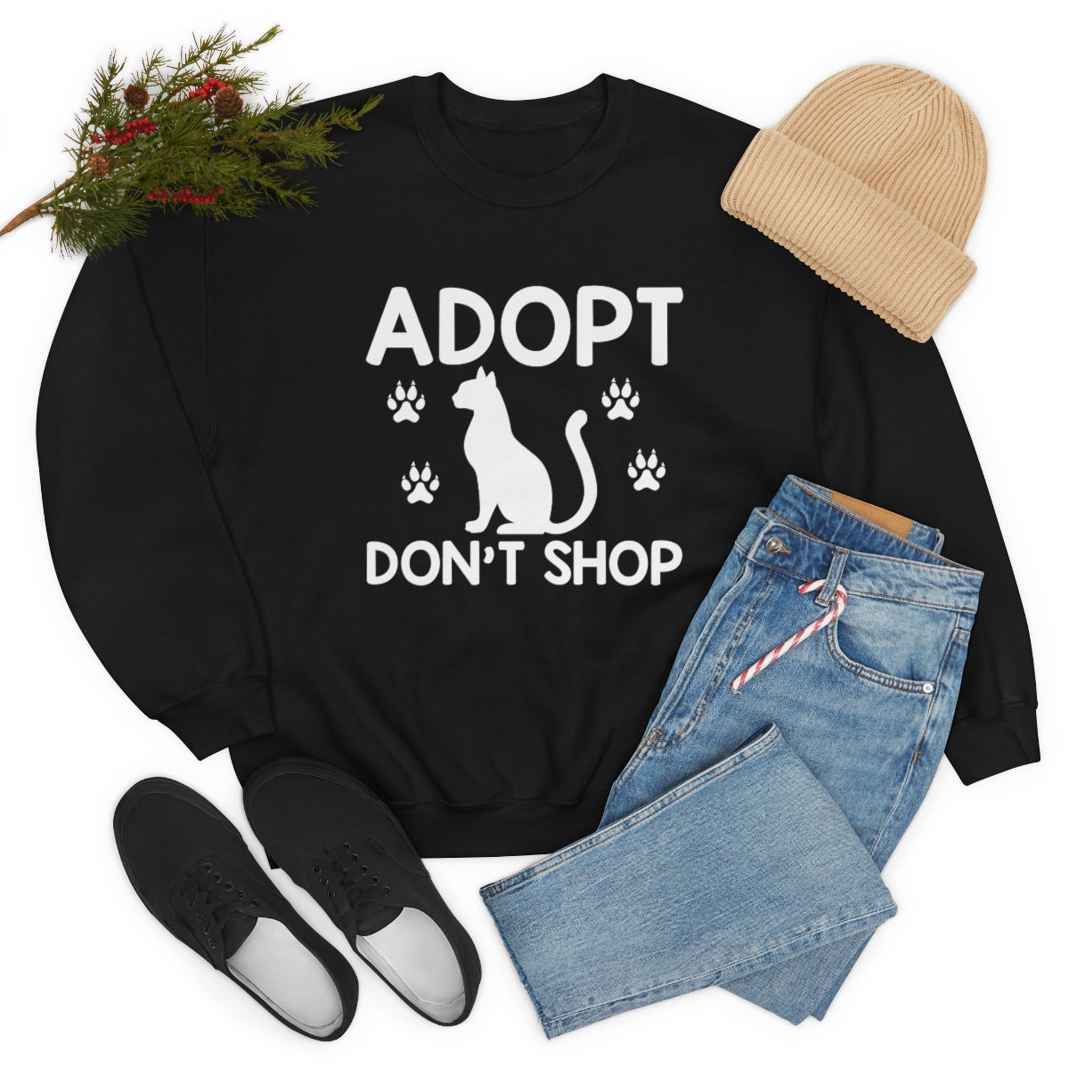 Adopt Don't Shop Animal Rescue Advocate Unisex Crew Sweatshirt