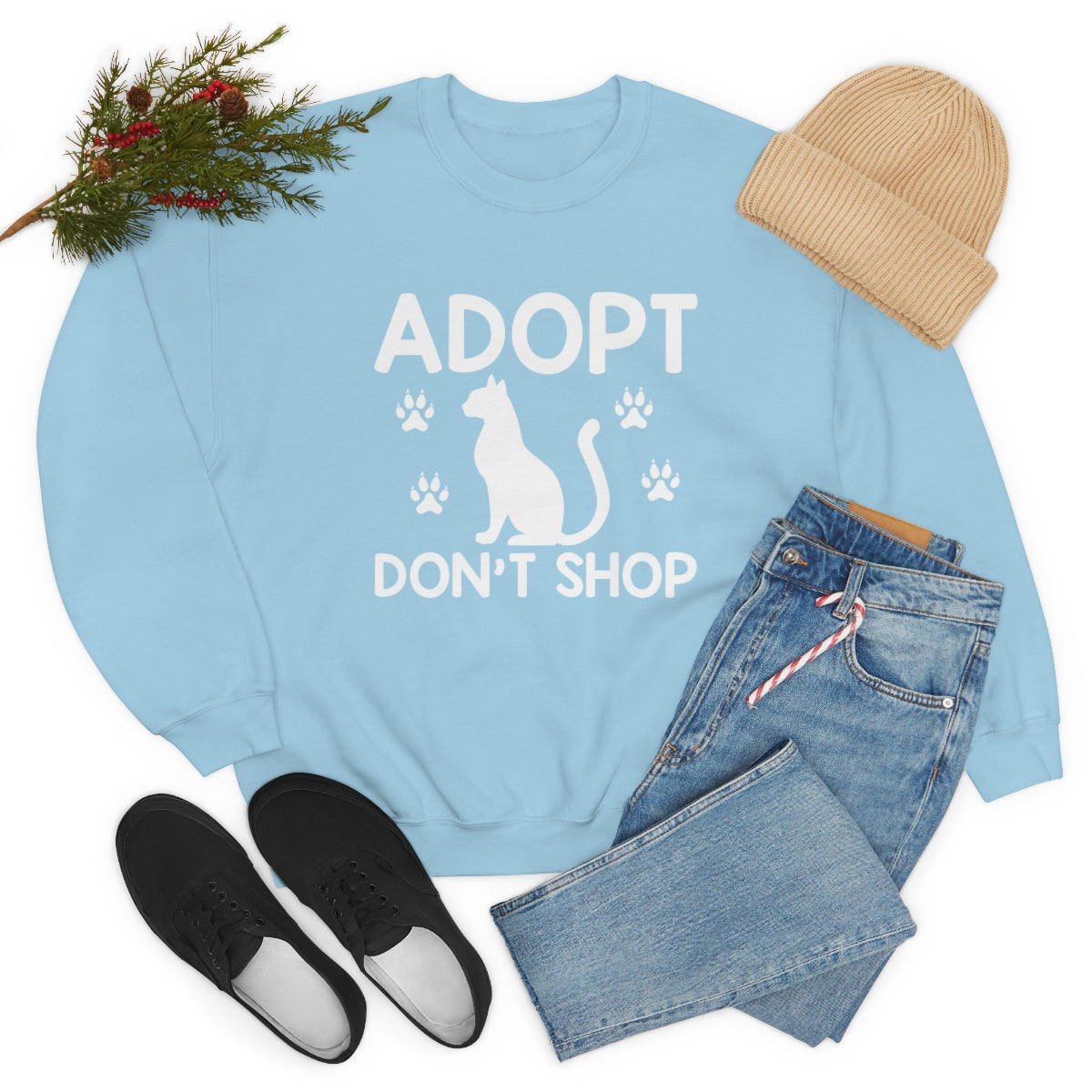 Adopt Don't Shop Animal Rescue Advocate Unisex Crew Sweatshirt