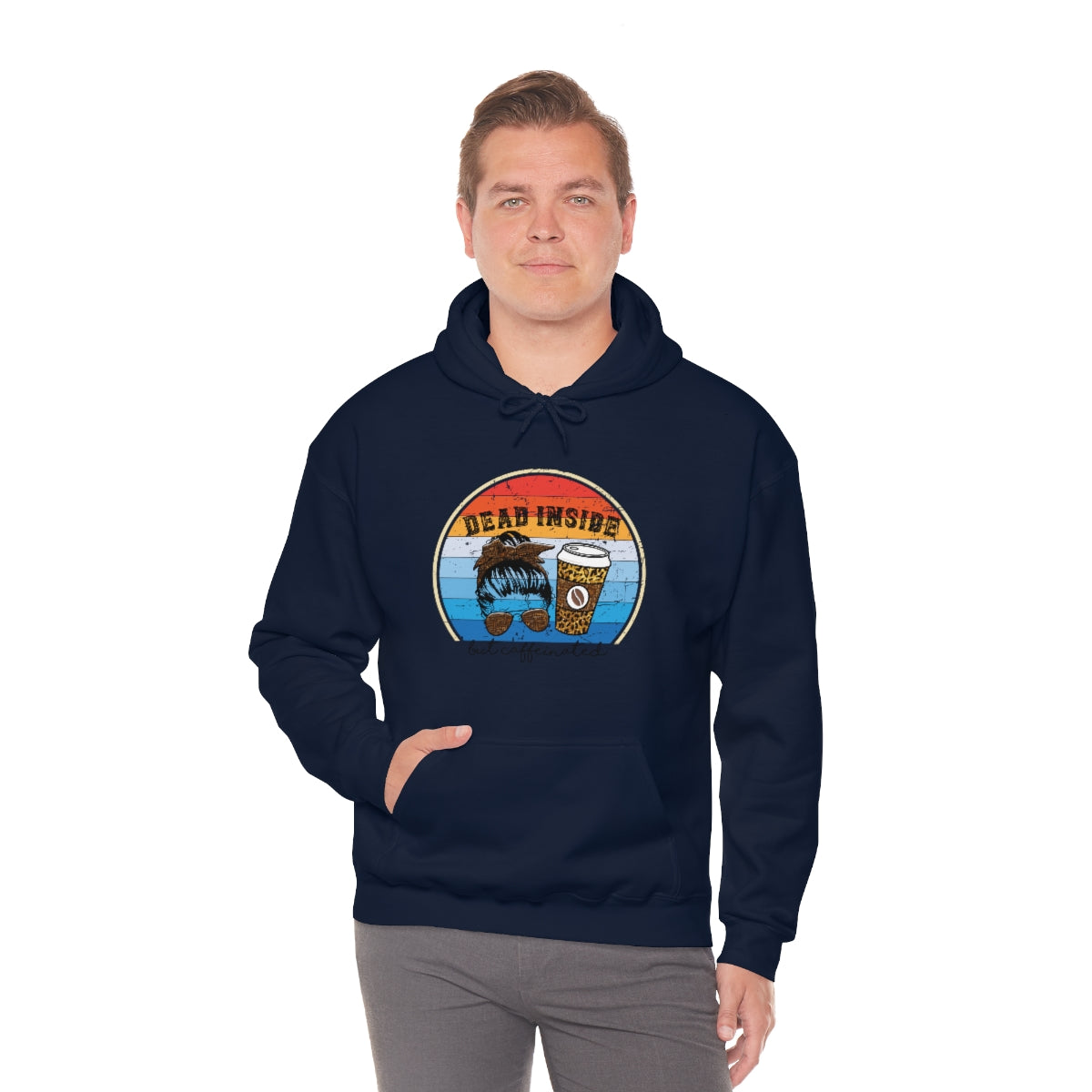 Dead Inside but Caffeinated Funny Unisex Heavy Blend™ Hoodie