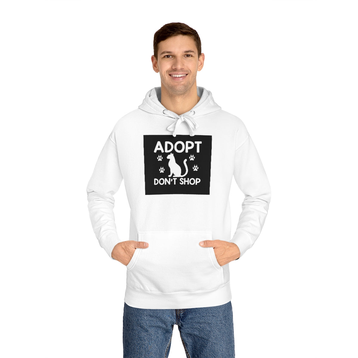 Adopt Don't Shop Animal Rescue Advocate Premium Unisex Fleece Hoodie