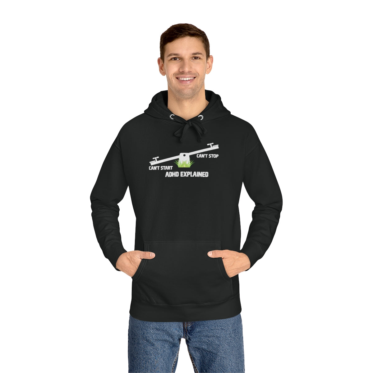 ADHD Explained Funny Premium Unisex Fleece Hoodie