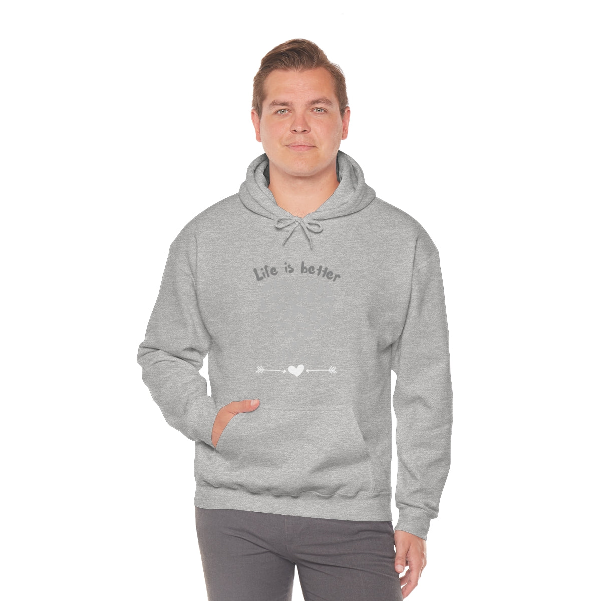 Life is Better With Dogs Cute Dog Lovers Gift Unisex Heavy Blend™ Hoodie