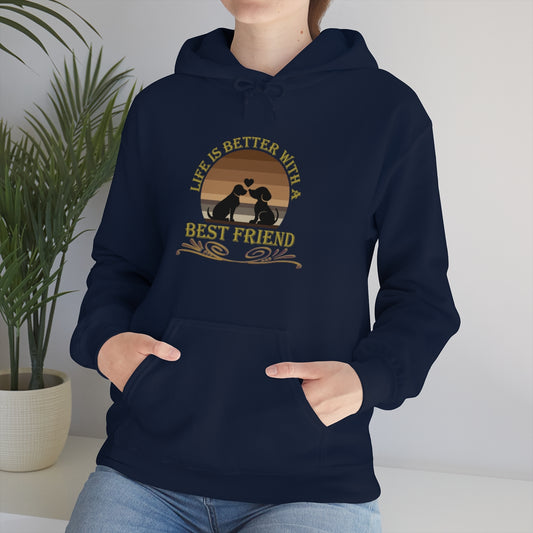 Life is Better With a Best Friend Animal Rescue Unisex Heavy Blend™ Hoodie