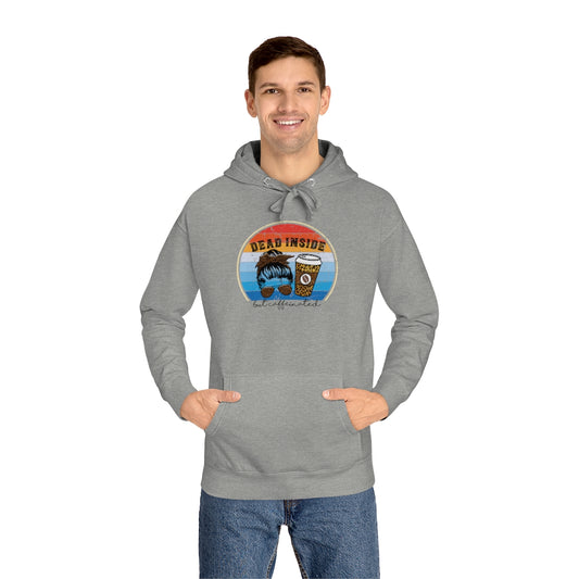 Dead Inside but Caffeinated Funny Premium Unisex Fleece Hoodie
