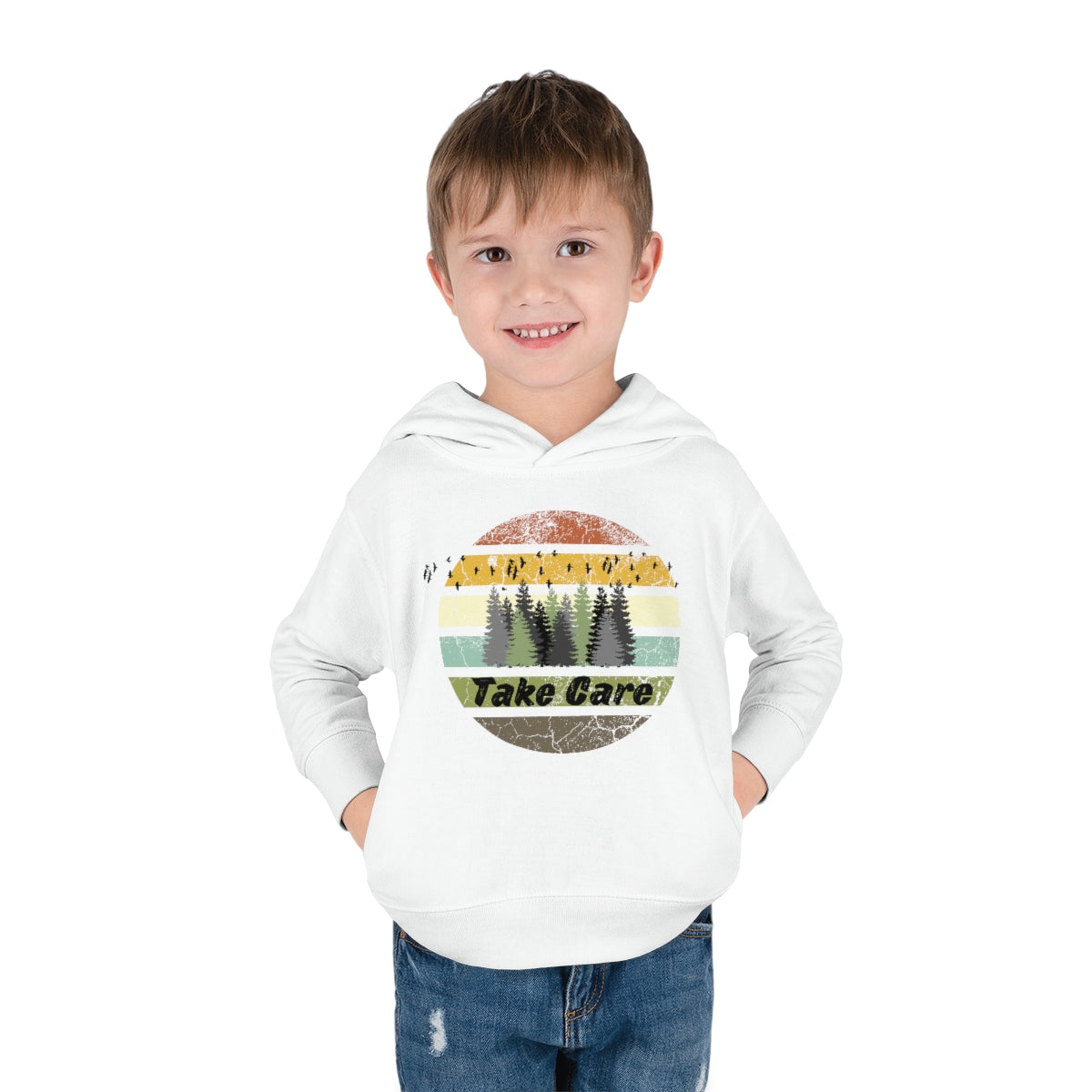 Take Care Hiking Camping Toddler Pullover Fleece Hoodie