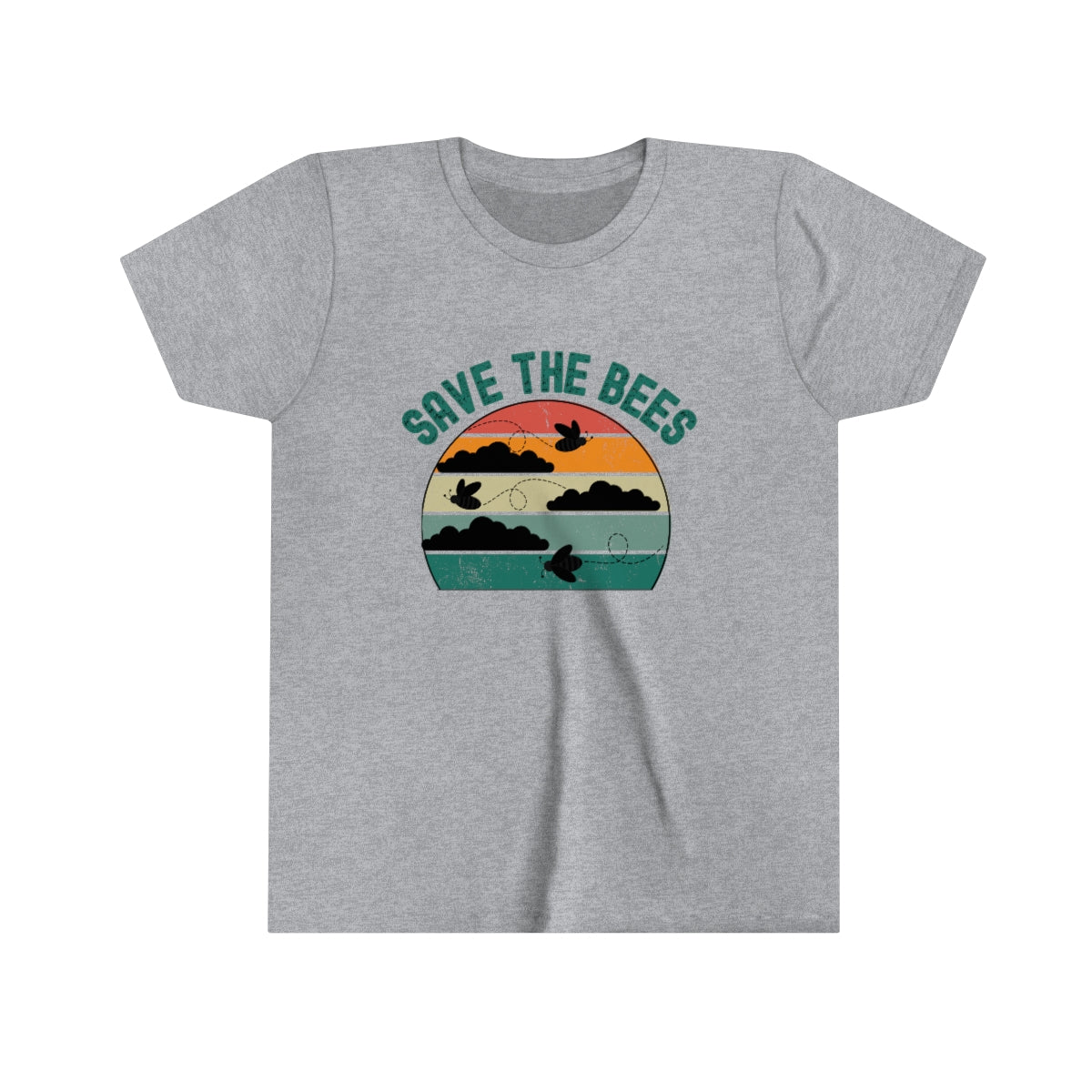 Save the Bees Earth Day Environmental Awareness Youth Short Sleeve T-Shirt