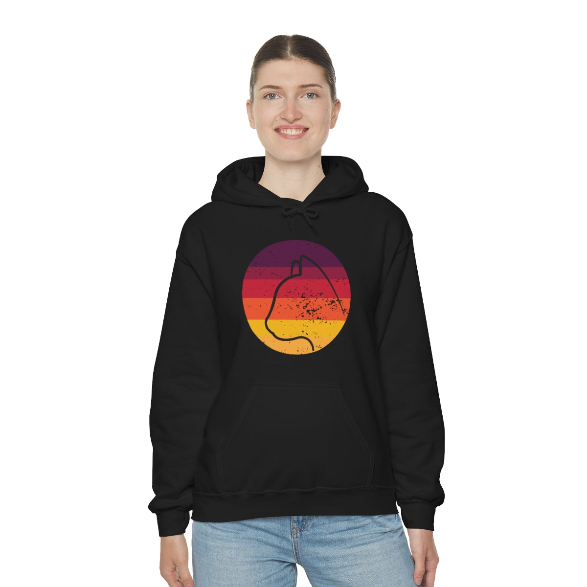 Vintage Sunset Cat Lovers Unisex Heavy Blend™ Hoodie