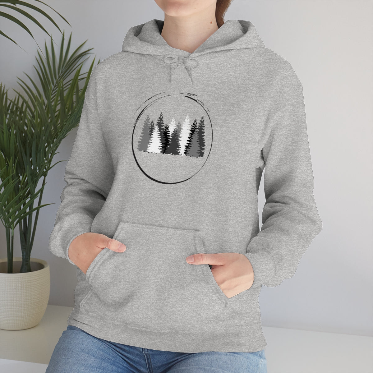 Pine Trees Hiking Camping Unisex Heavy Blend™ Hoodie