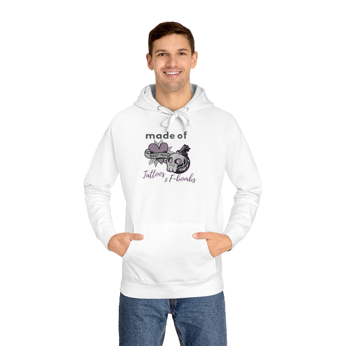 Made of Tattoos & F-Bombs Best Moms Mother's Day Gift Premium Unisex Fleece Hoodie