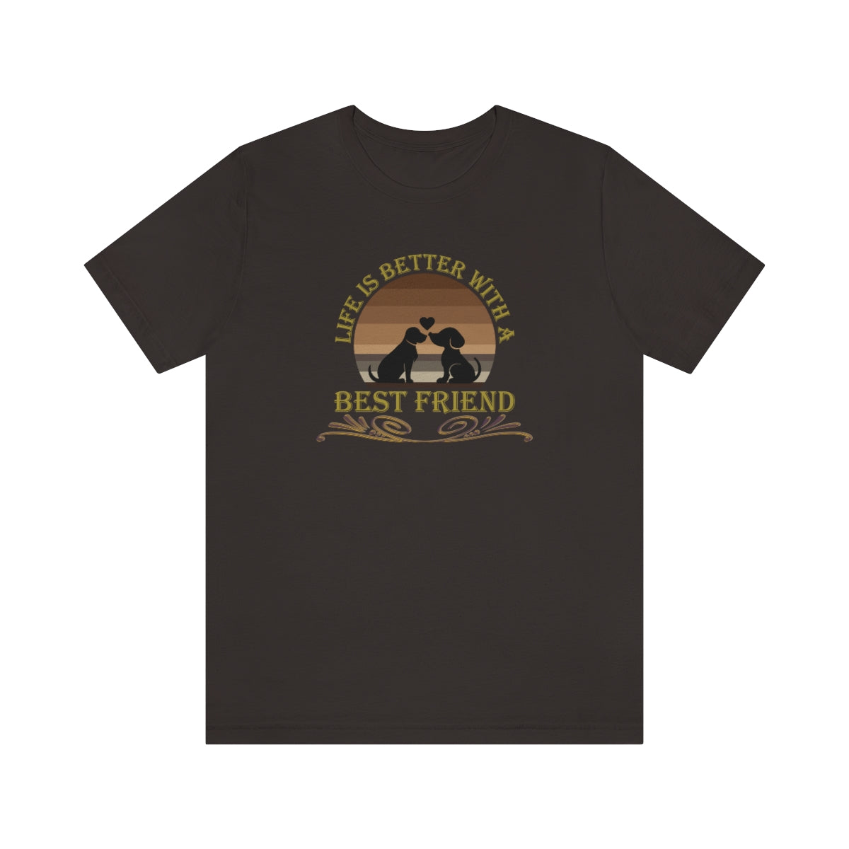 Life is Better With a Best Friend Animal Rescue Unisex Jersey Short Sleeve T-Shirt