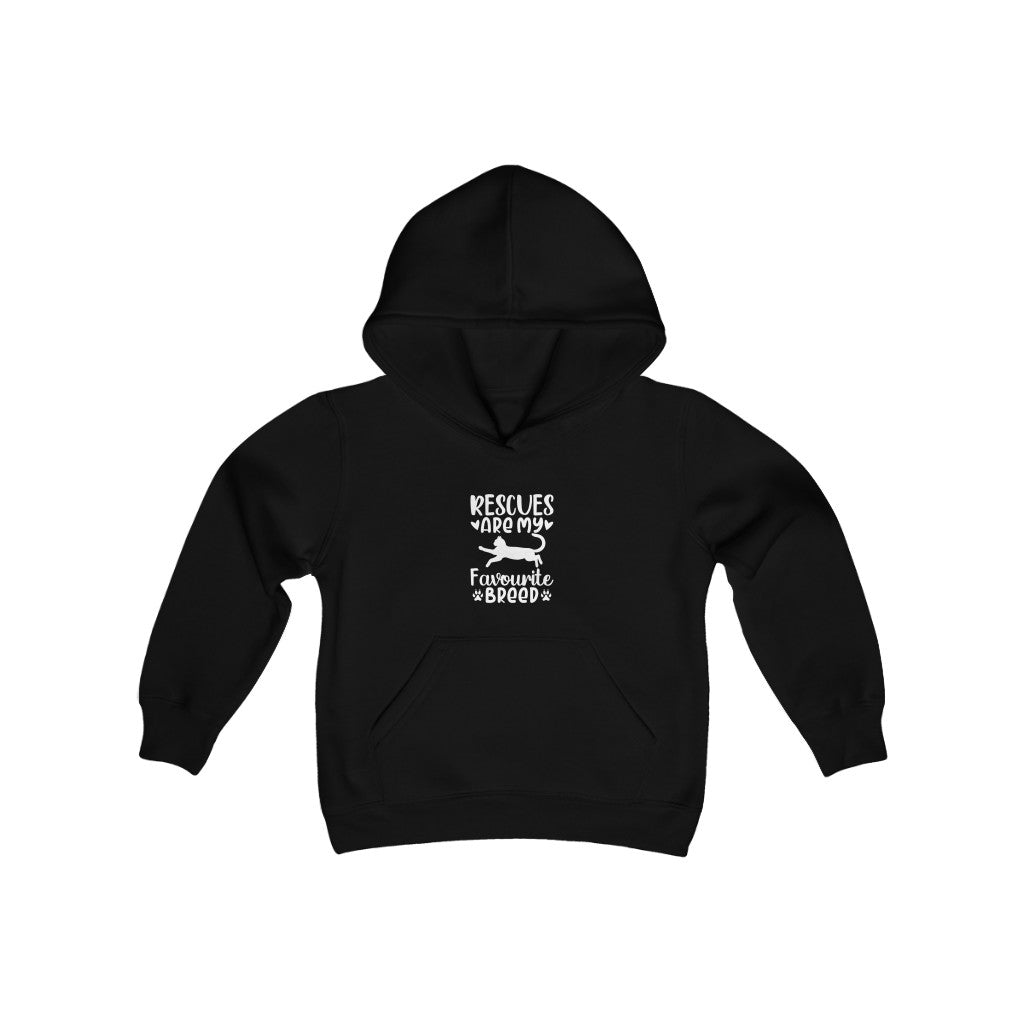 Rescues are My Favourite Breed Youth Heavy Blend Hoodie