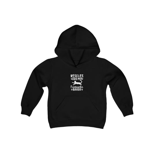 Rescues are My Favourite Breed Youth Heavy Blend Hoodie