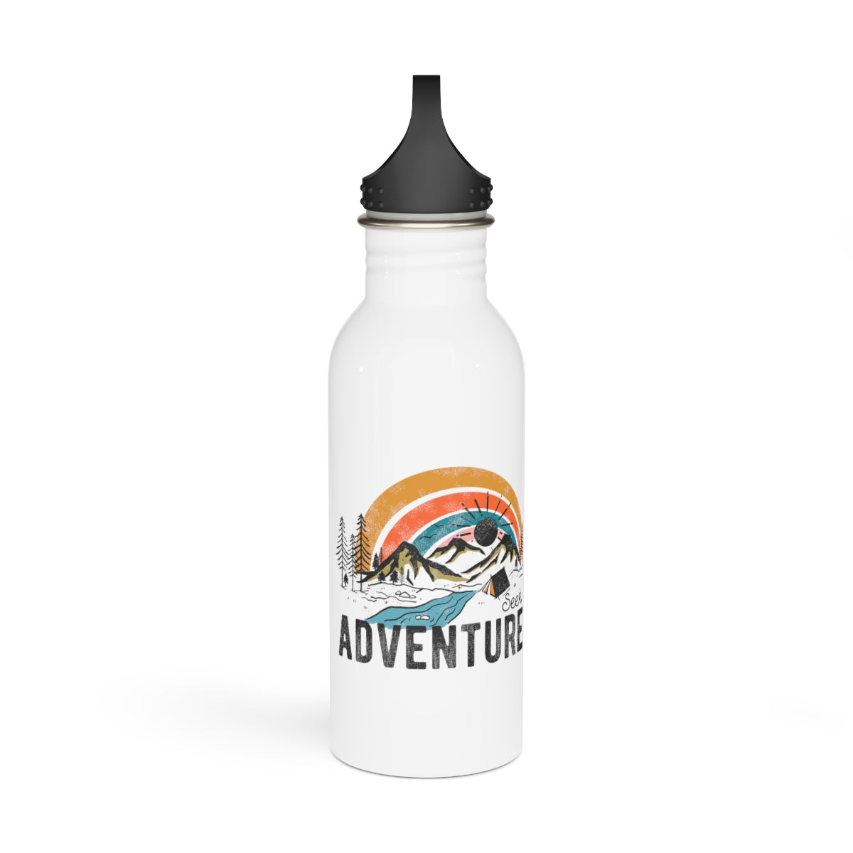 Seek Adventure Hiking Camping Lovers Stainless Steel Water Bottle