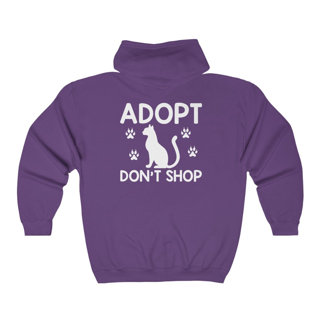 Adopt Don't Shop Animal Rescue Advocate Unisex Heavy Blend™ Full Zip Hoodie