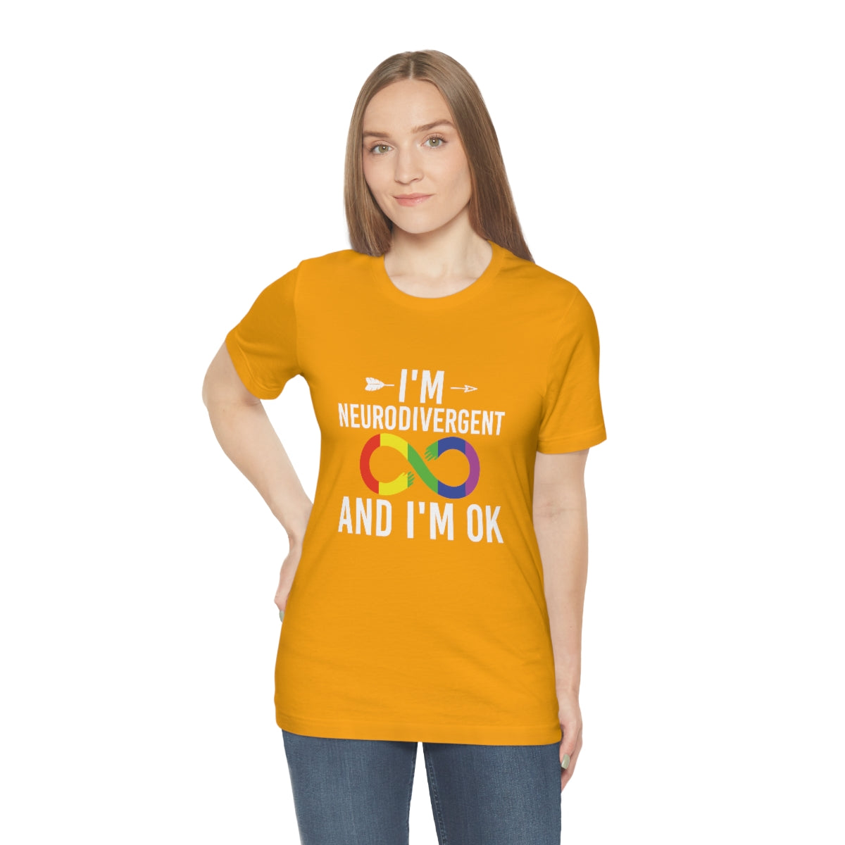 I'm Neurodivergent and I'm Ok Unisex Jersey Short Sleeve T-Shirt