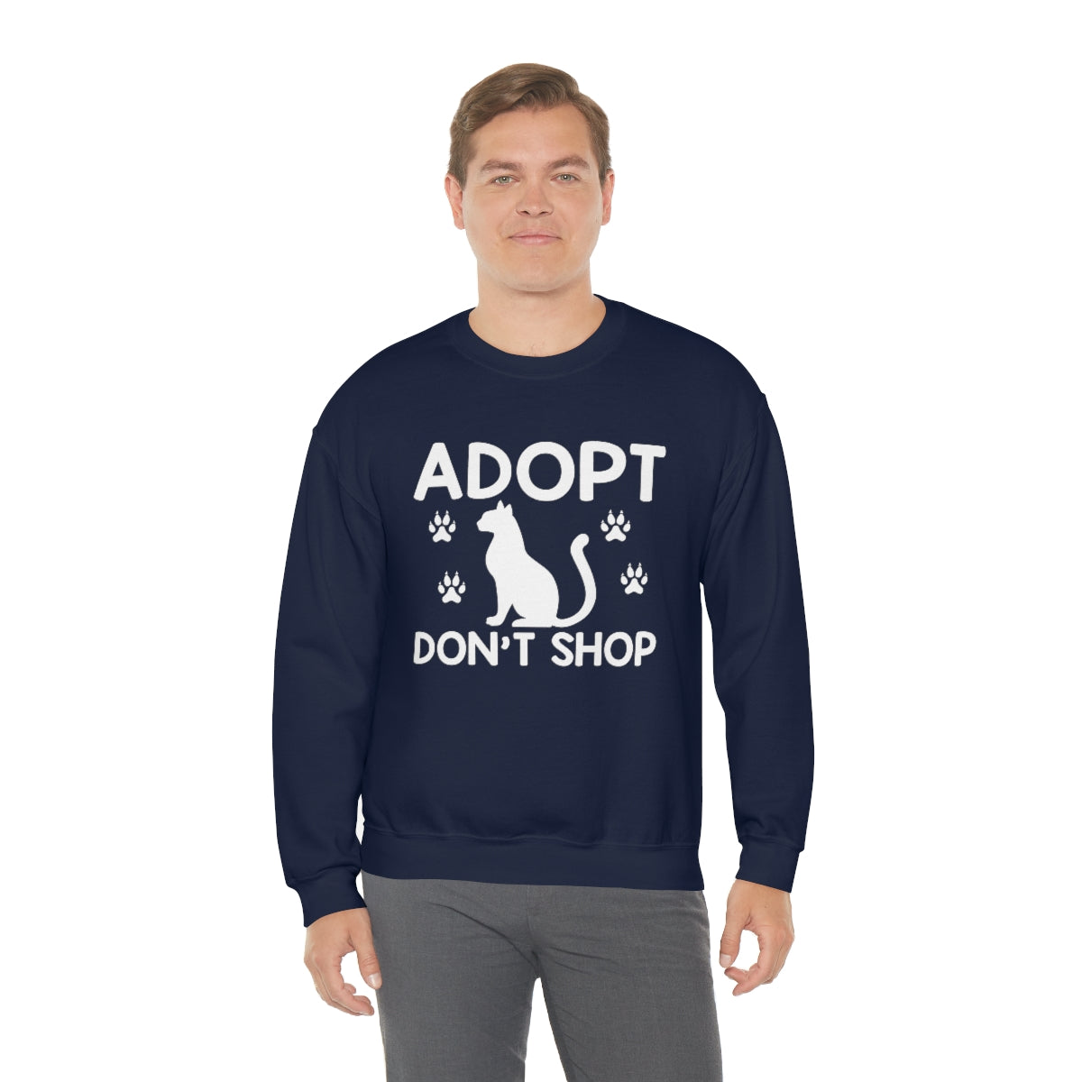 Adopt Don't Shop Animal Rescue Advocate Unisex Crew Sweatshirt