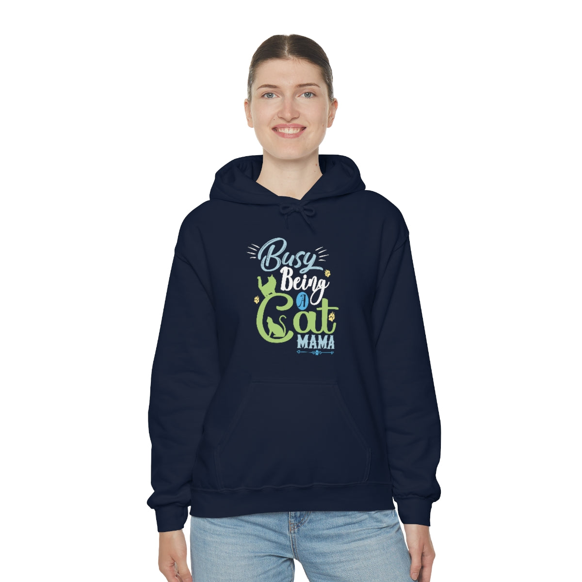 Busy Being a Cat Mama Unisex Heavy Blend™ Hoodie