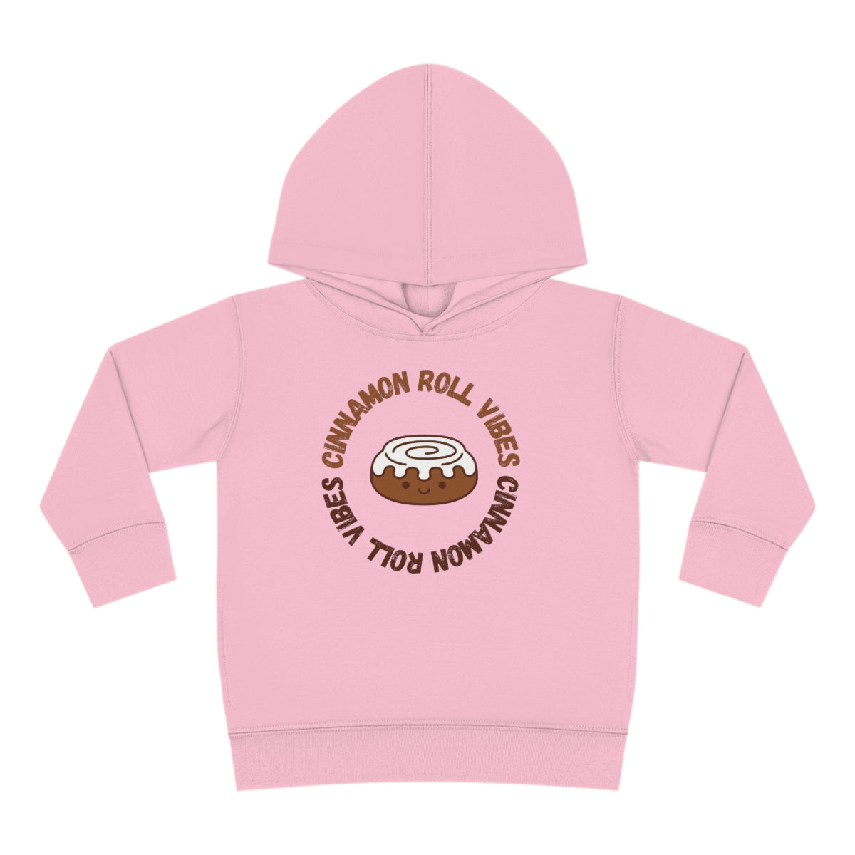 Cinnamon Roll Vibes Cute Toddler Pullover Fleece Hoodie