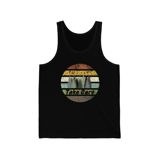 Take Care Hiking Camping Unisex Jersey Tank Top