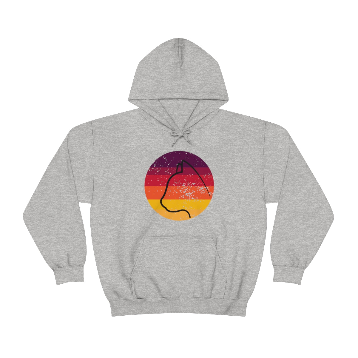 Vintage Sunset Cat Lovers Unisex Heavy Blend™ Hoodie