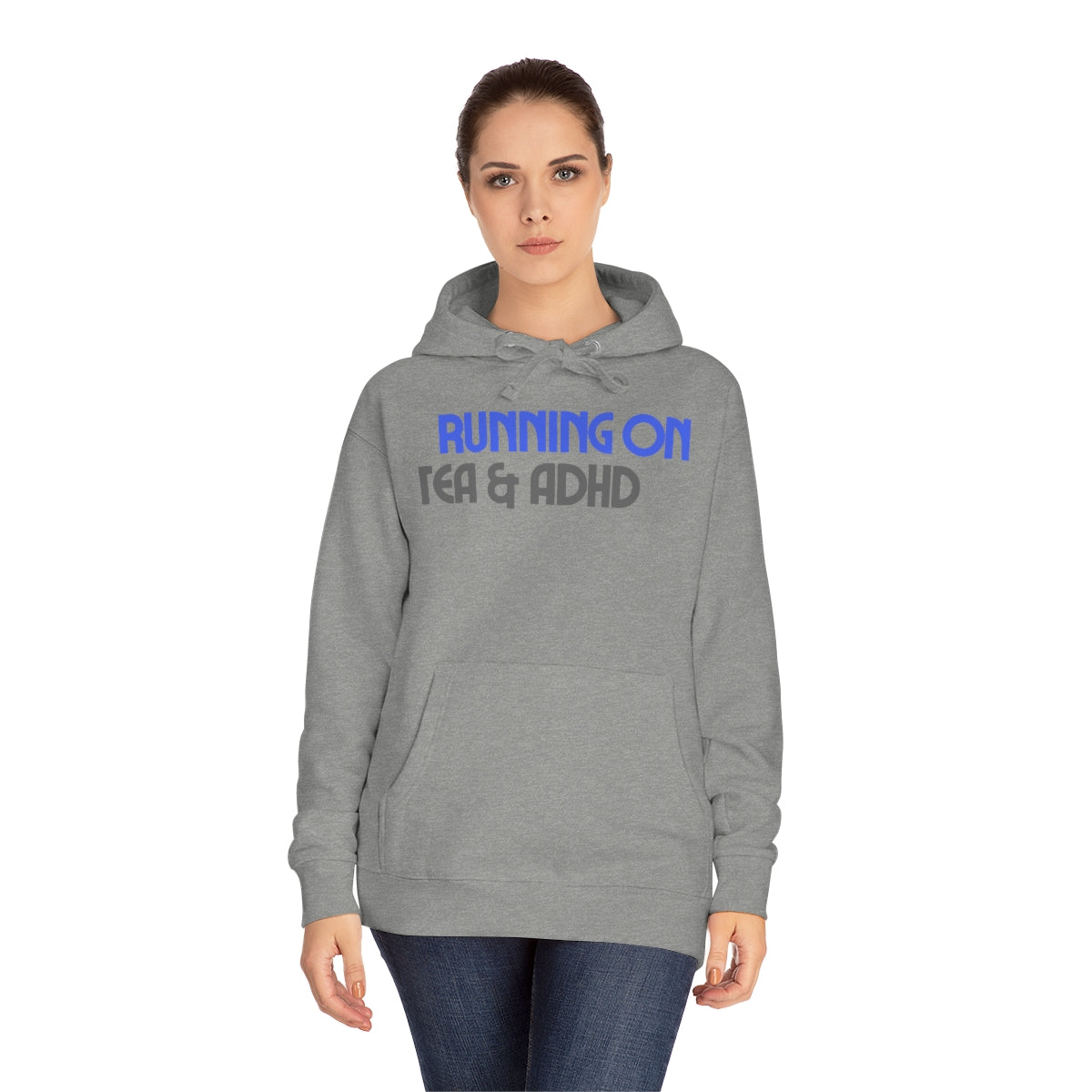 Running on Tea & ADHD Funny Neurodiversity Awareness Unisex Premium Fleece Hoodie