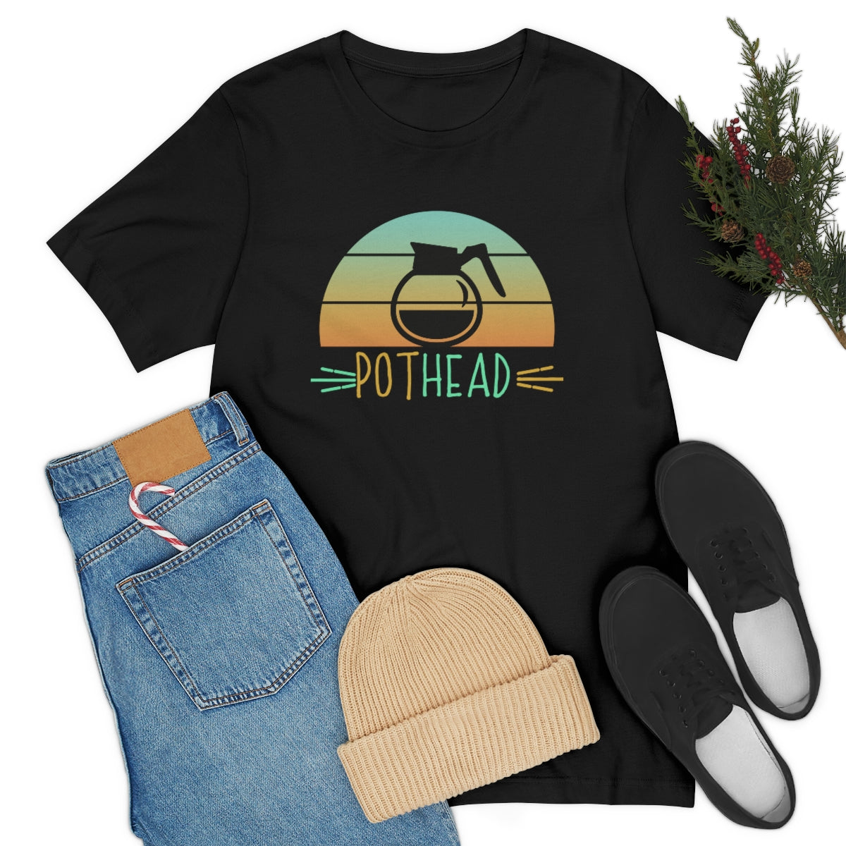 Pothead Funny Coffee Lovers Unisex Jersey Short Sleeve T-Shirt