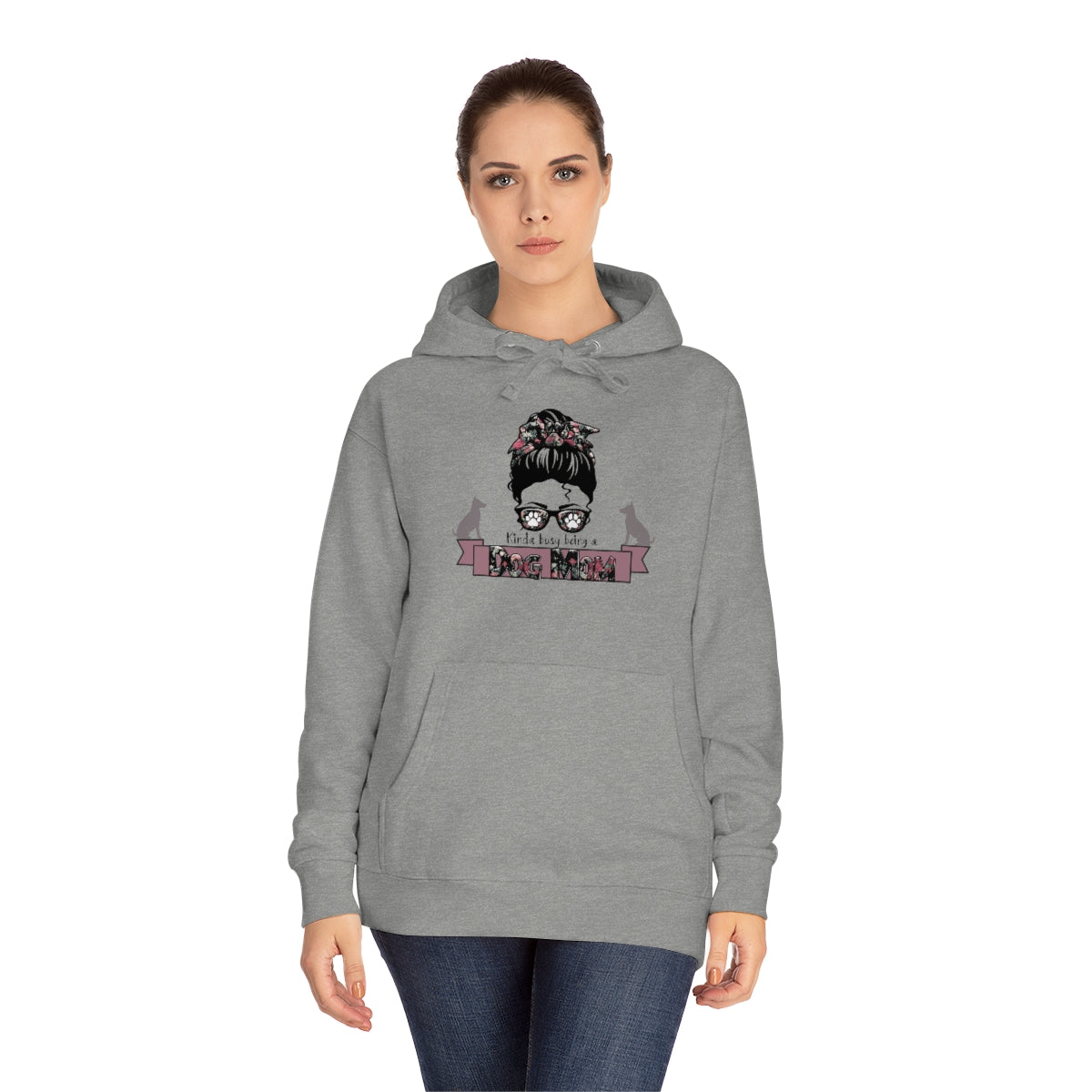 Kinda of Busy Being a Dog Mom Dog Lovers Premium Unisex Fleece Hoodie