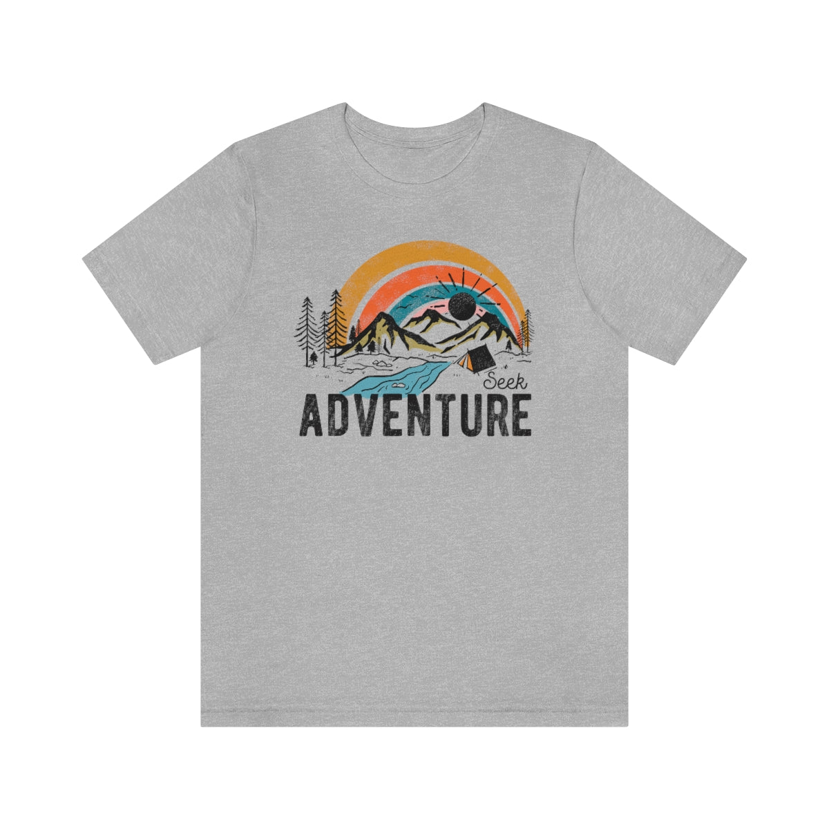 Seek Adventure Hiking Camping Lovers Unisex Jersey Short Sleeve T-Shirt