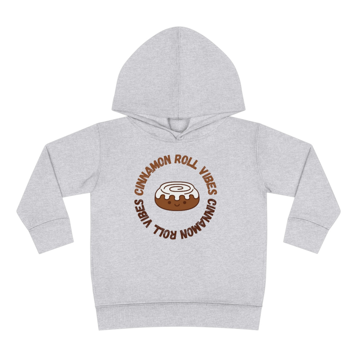 Cinnamon Roll Vibes Cute Toddler Pullover Fleece Hoodie